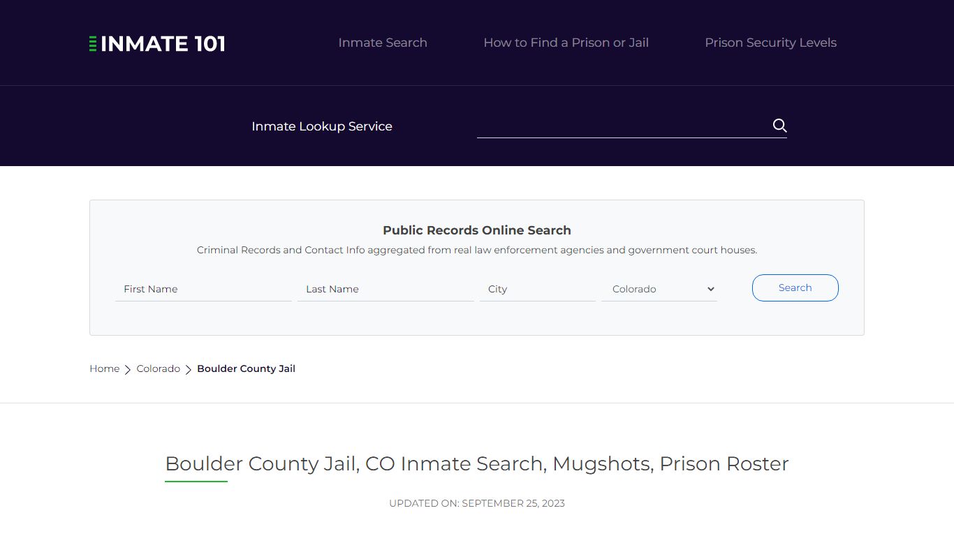 Boulder County Jail, CO Inmate Search, Mugshots, Prison Roster