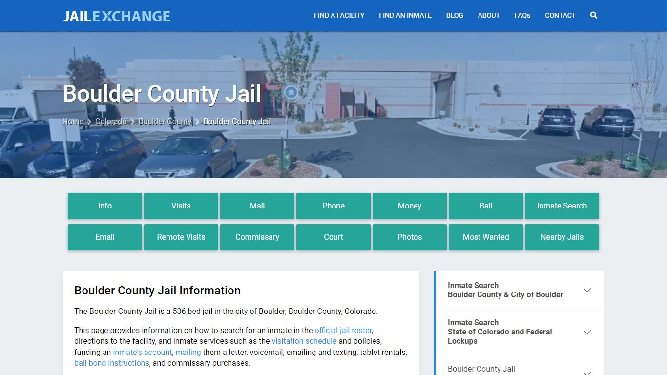 Boulder County Jail, CO Inmate Search, Information